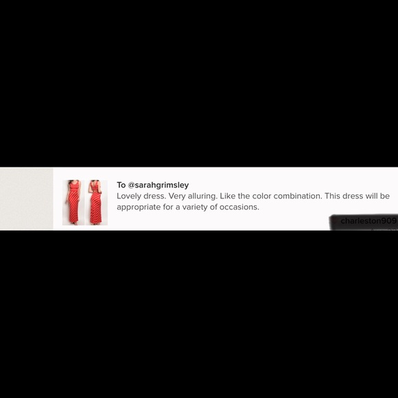 Red & Ivory Striped Open Back Maxi Dress 06018 - Picture 4 of 4